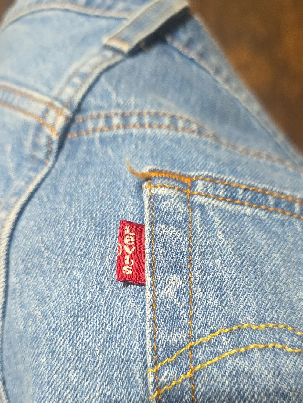 Levi's Denim Shorts 501 Denim Cutoff Shorts Button Fly Raw Hem Highrise - Picture 9 of 11